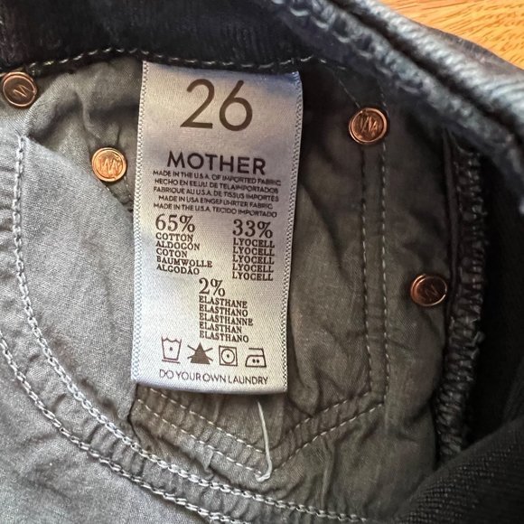 Mother The High Waisted Looker Jeans Womens 26 Blue Skinny‎ Stretch - Picture 6 of 10